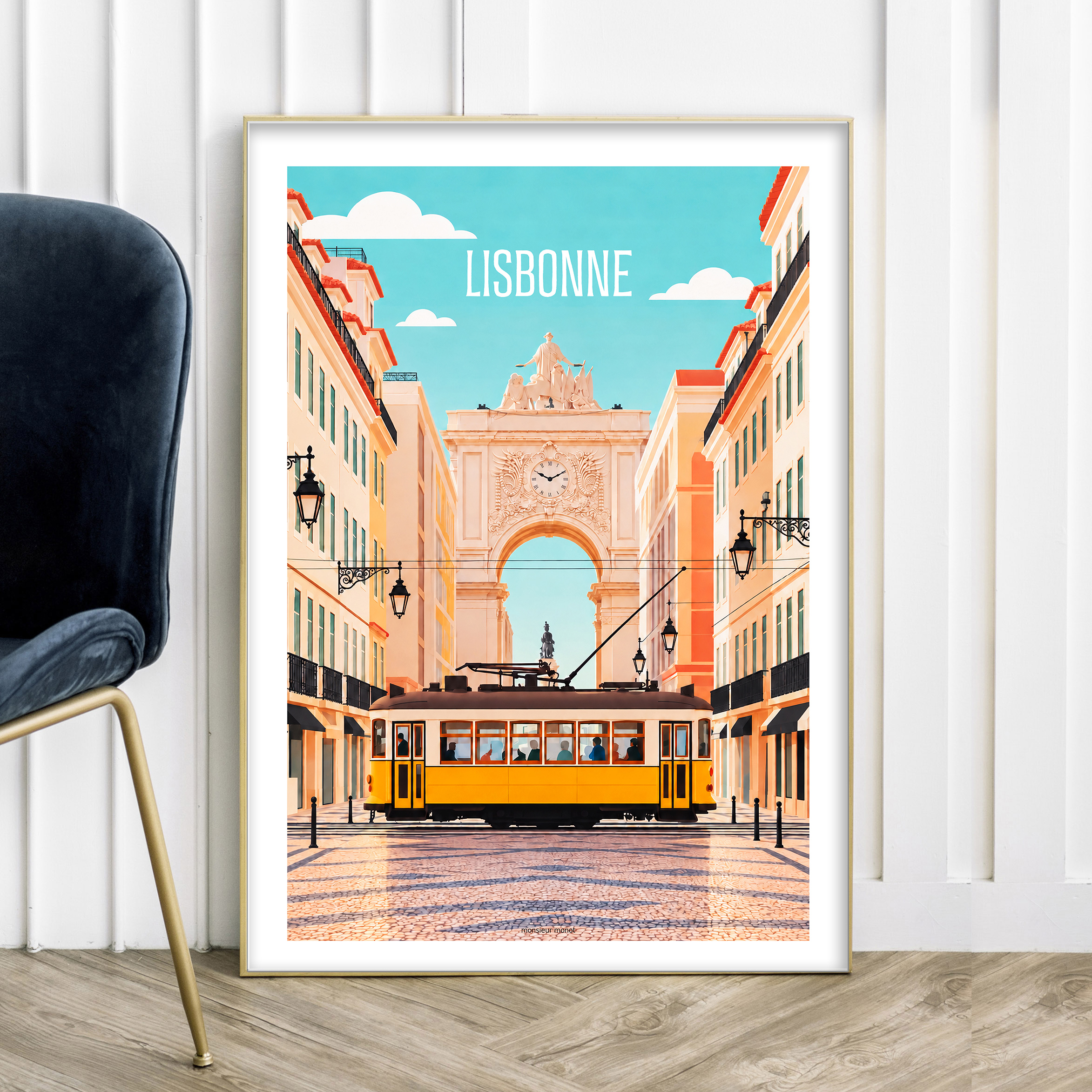 Affiche Lisbonne au Portugal