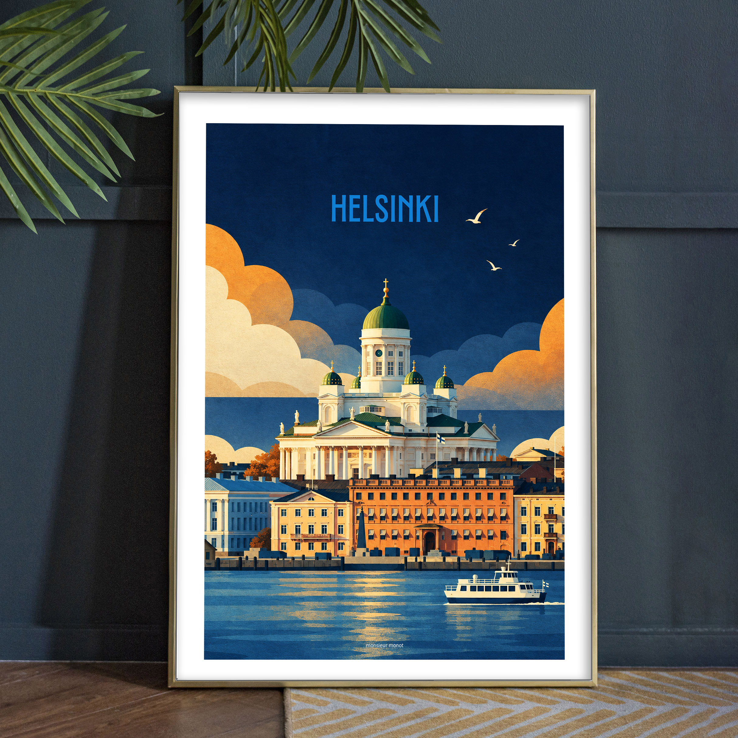 Affiche de Helsinki en Finlande