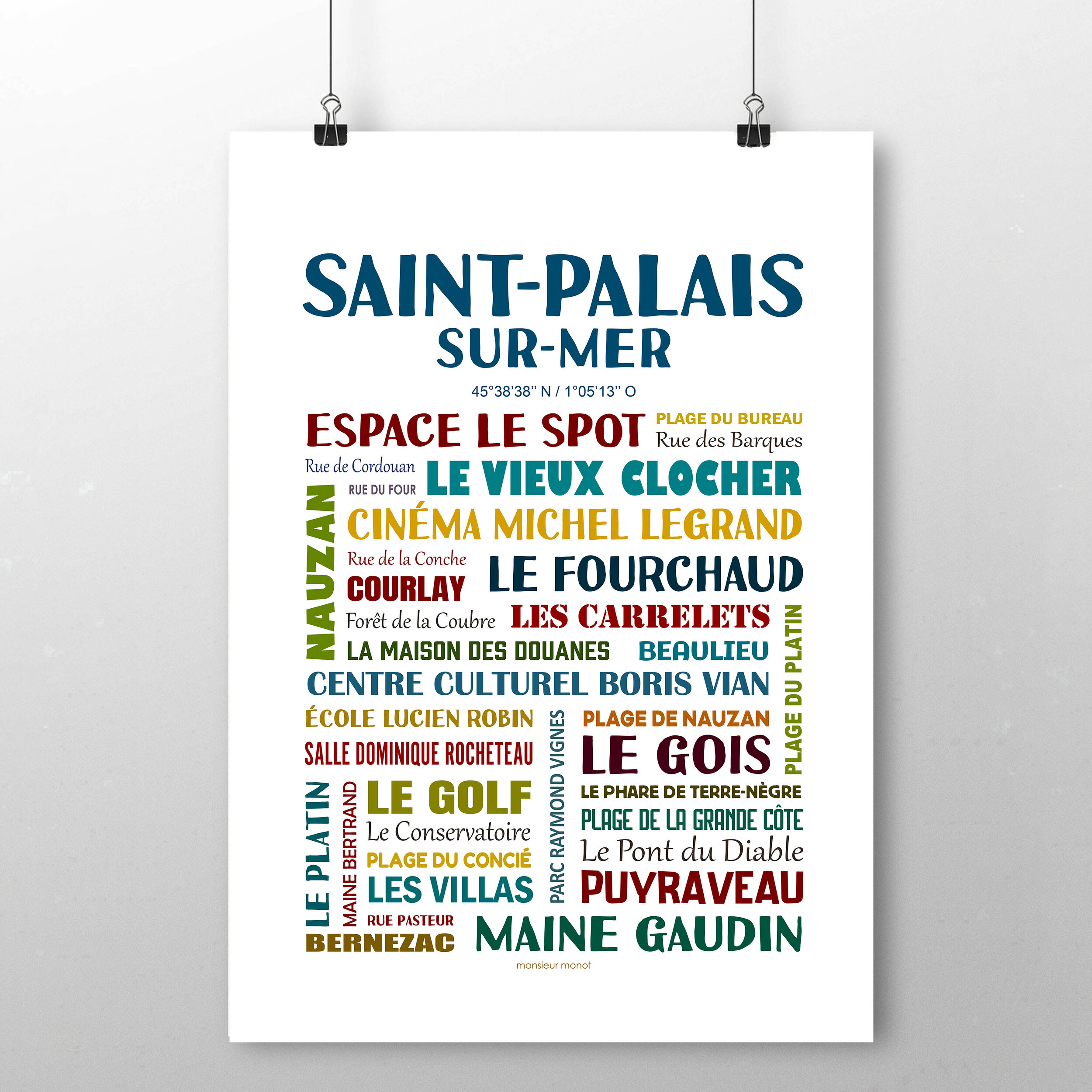 affiche Saint Palais Sur Mer Les quartiers 2
