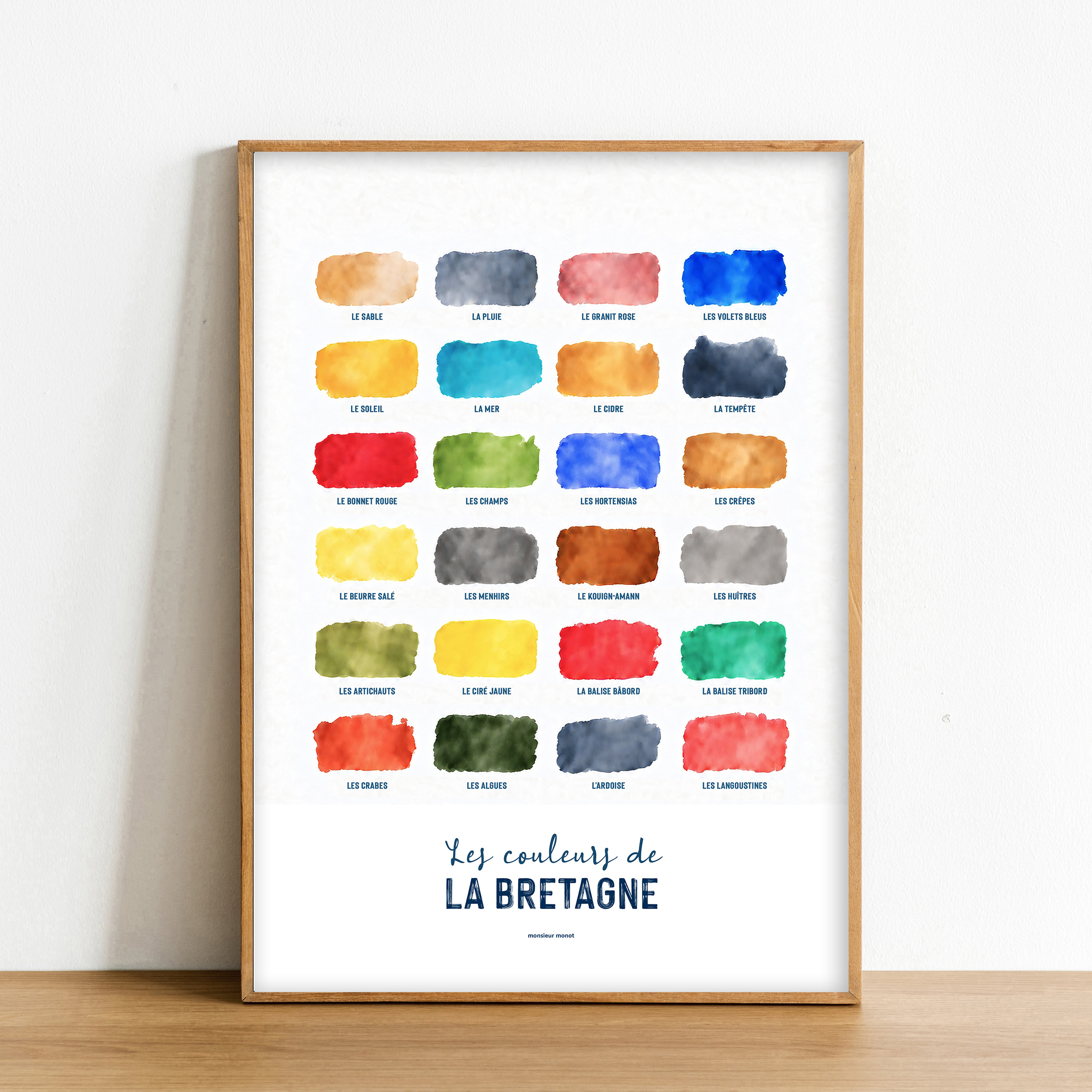 Affiche Les couleurs de la Bretagne