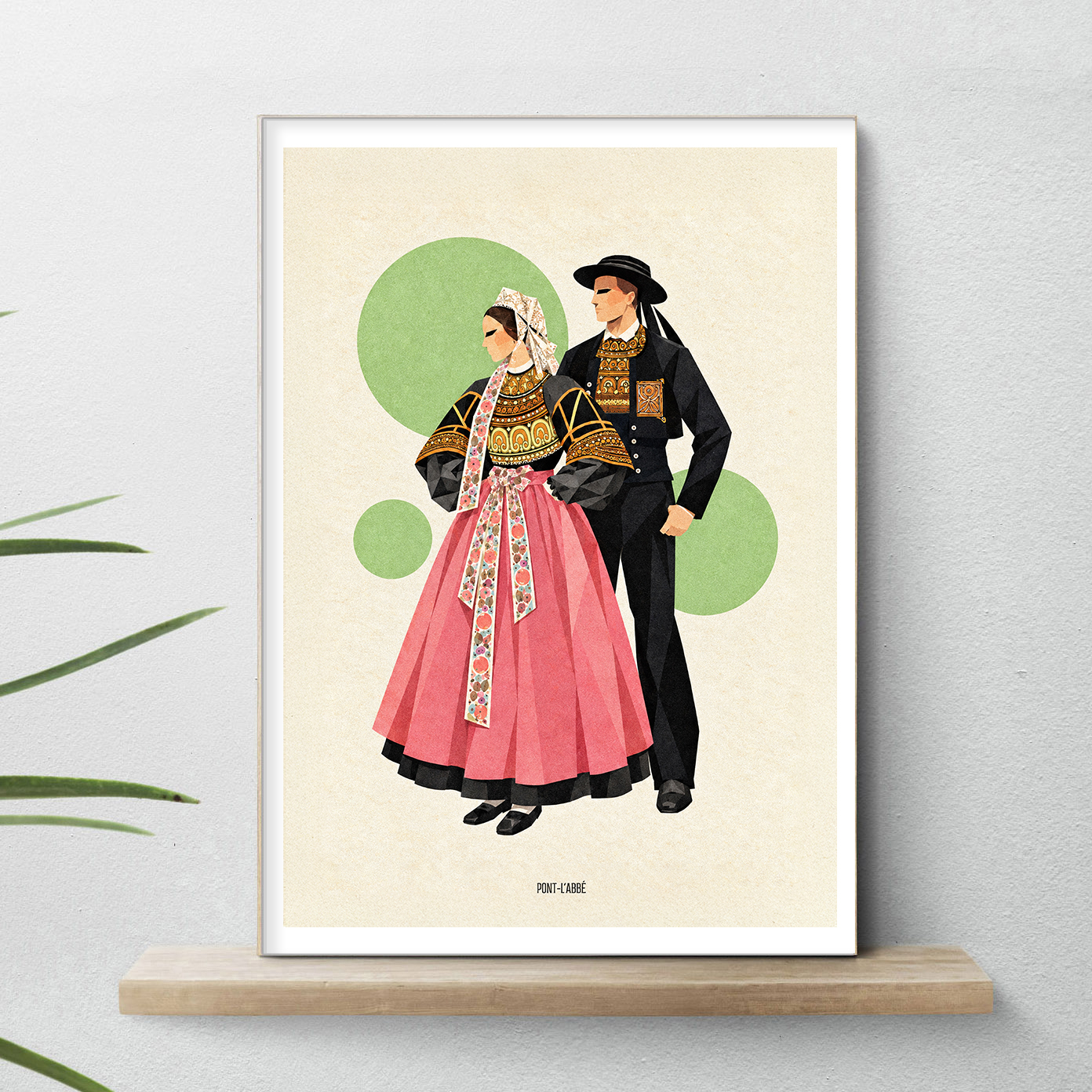 affiche costume breton pont-l'abbé