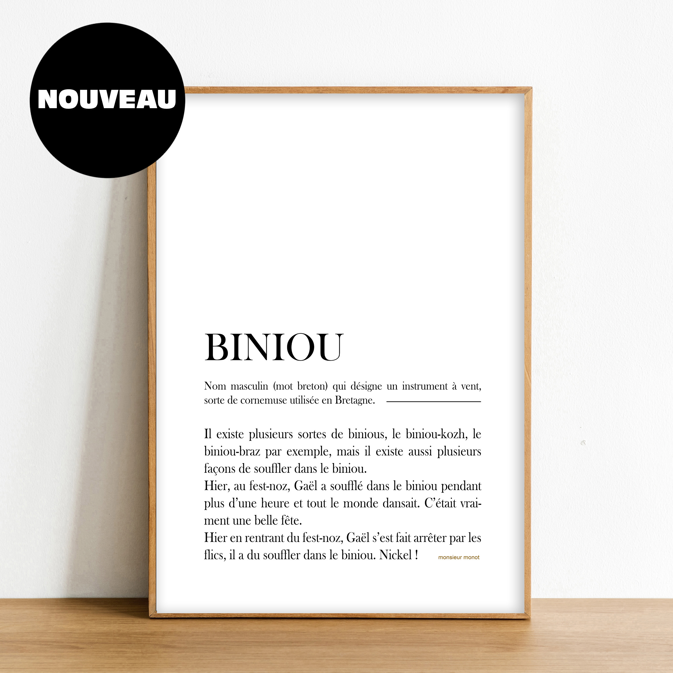 Affiche Biniou définition nouveau
