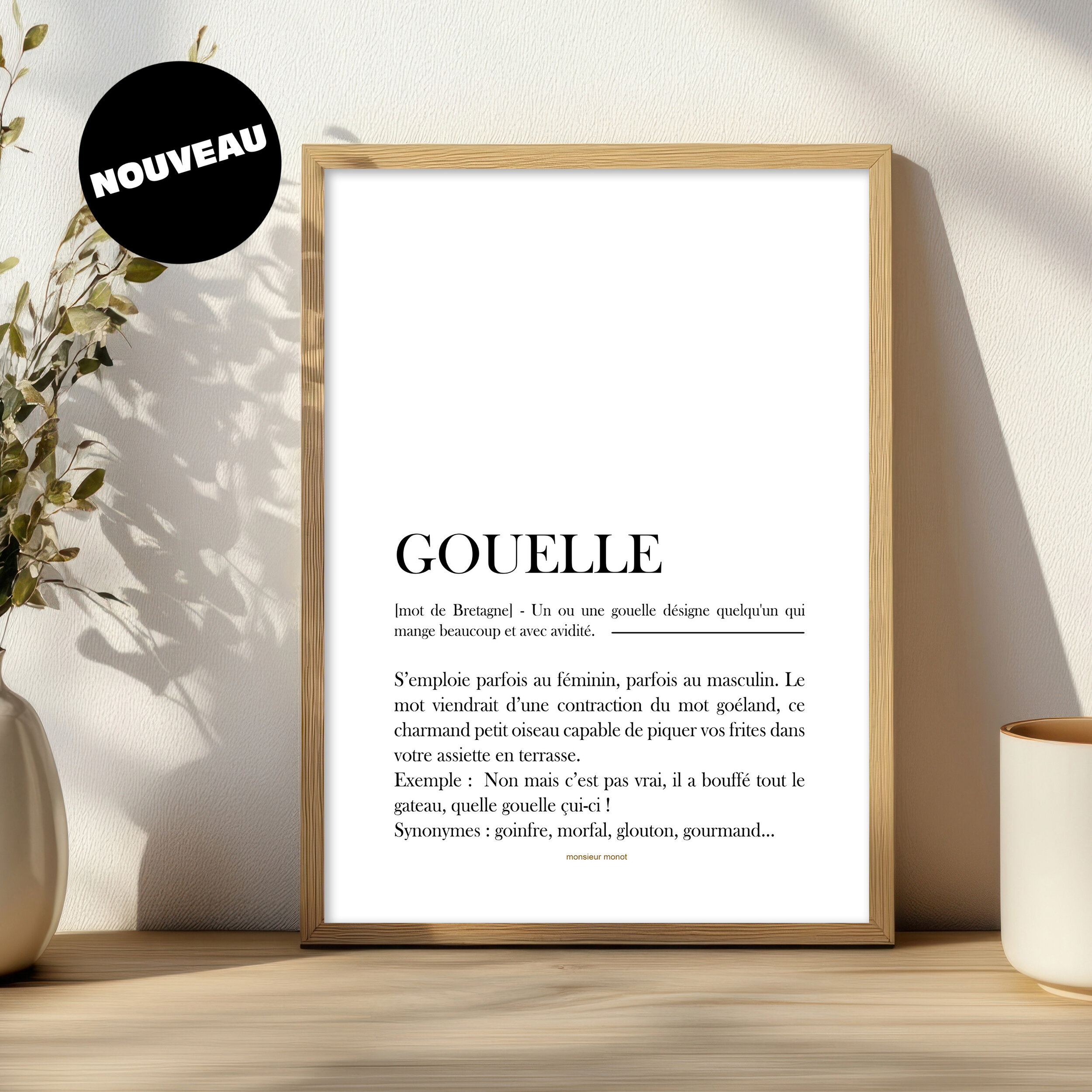 Affiche Définition Gouelle nouveau