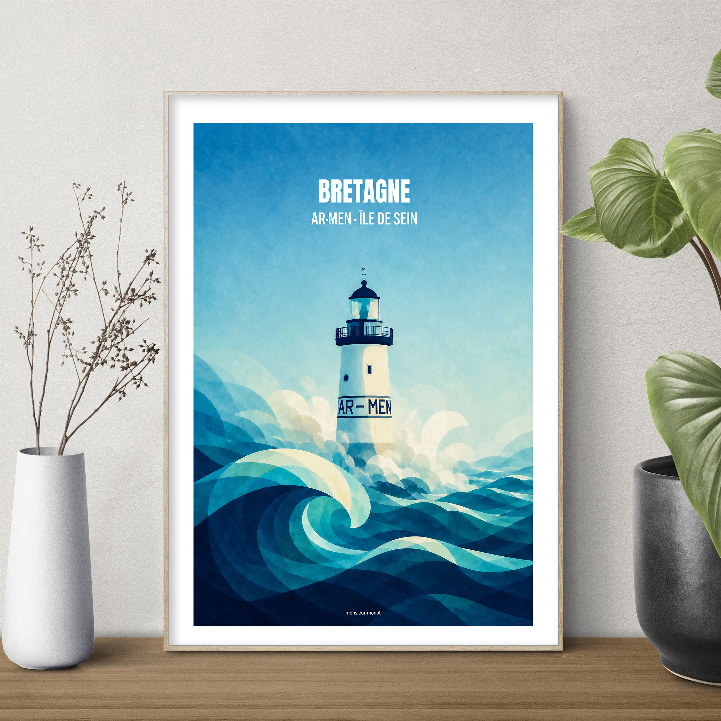 affiche Phares de Bretagne Ar Men