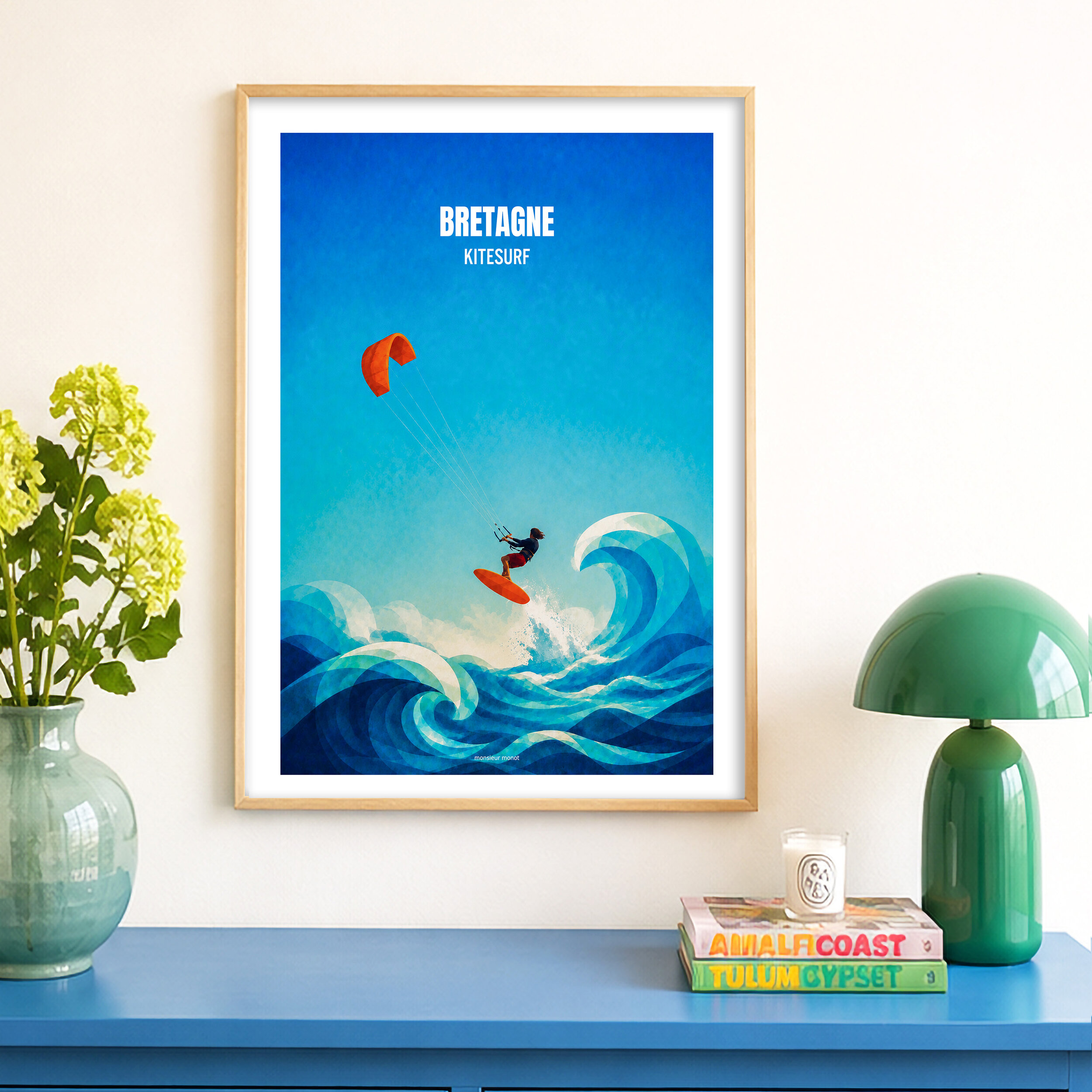 Affiche Kite Surf Bretagne