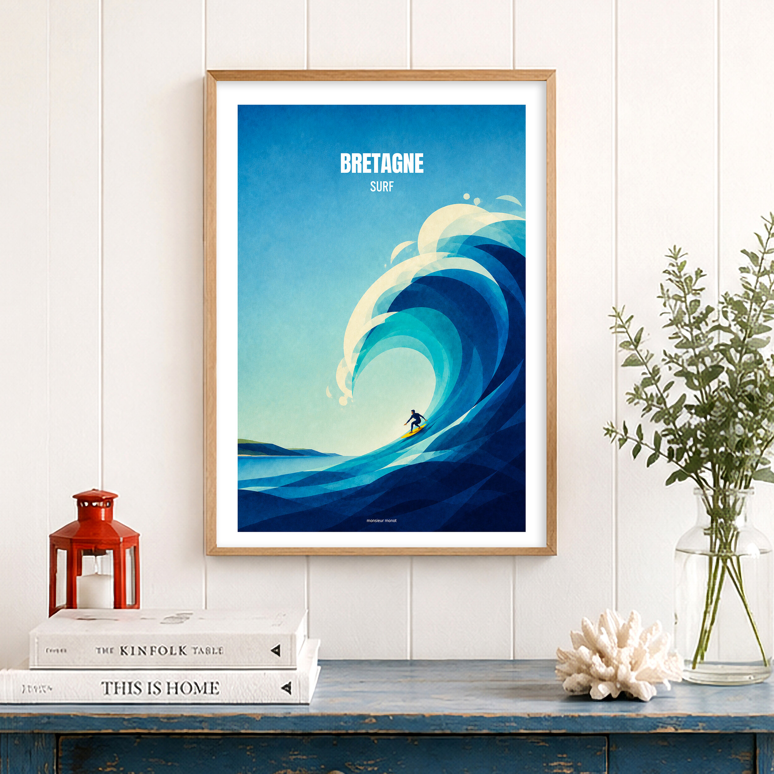 Affiche Le Surf Bretagne
