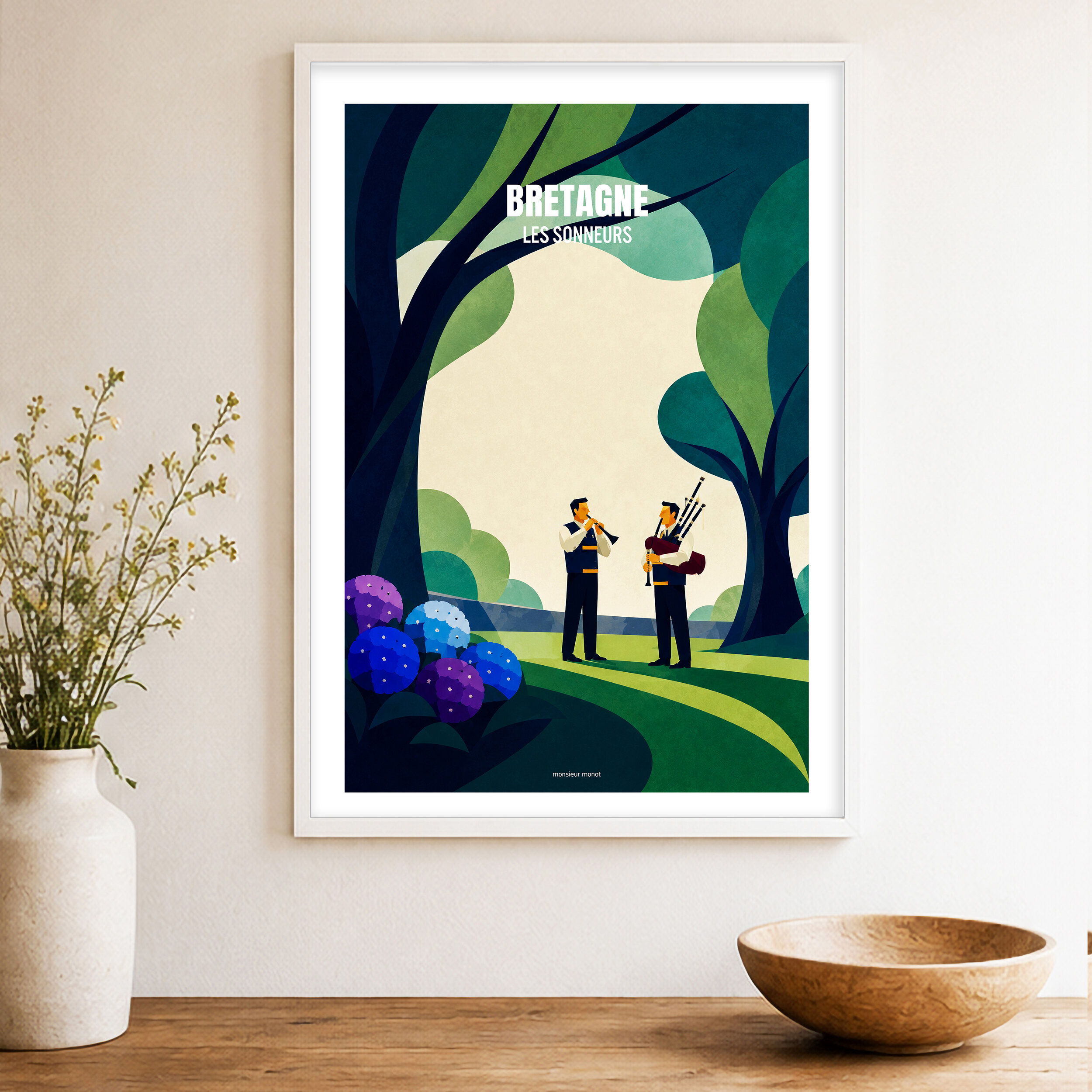 Affiche Bretagne Les Sonneurs