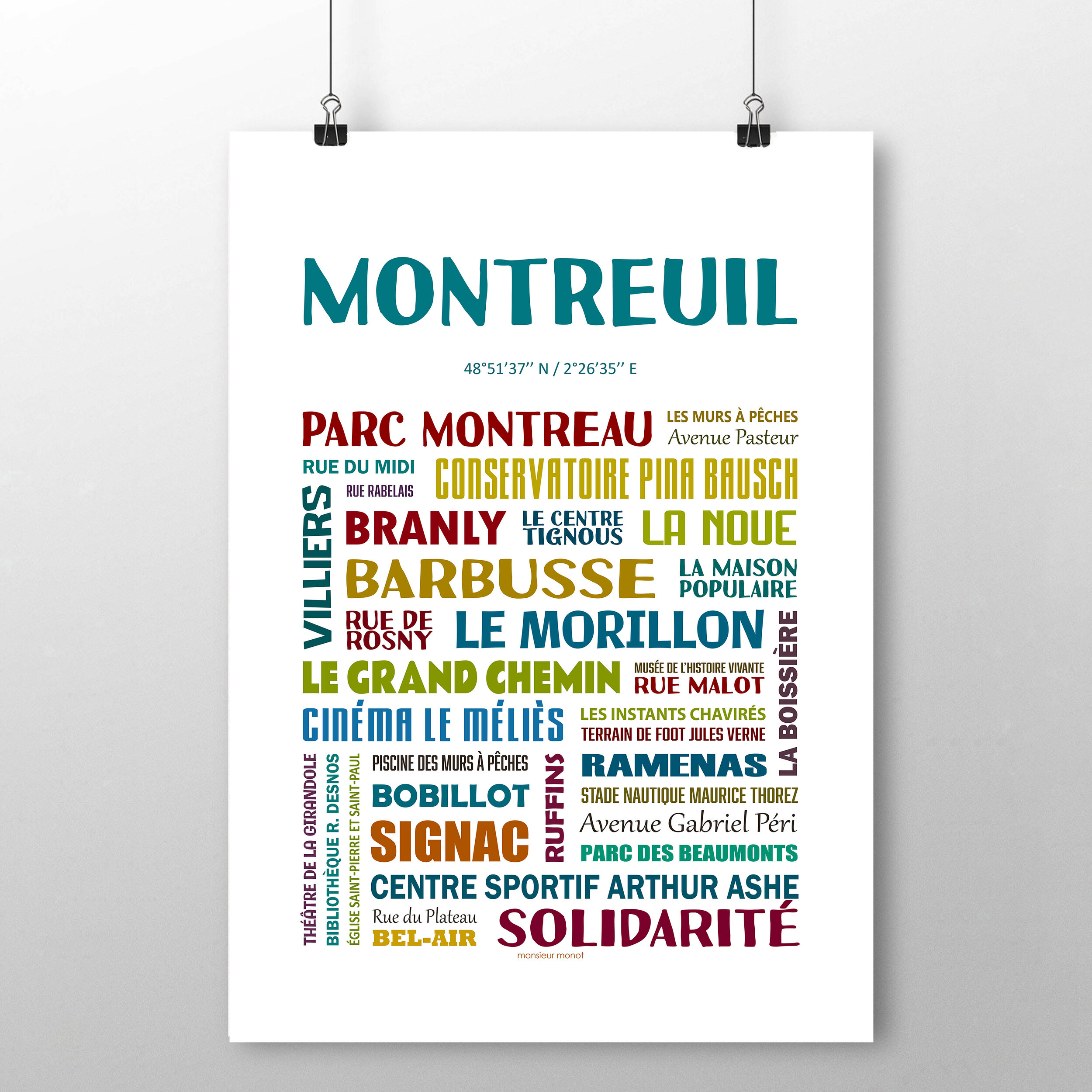affiche Montreuil les quartiers 2