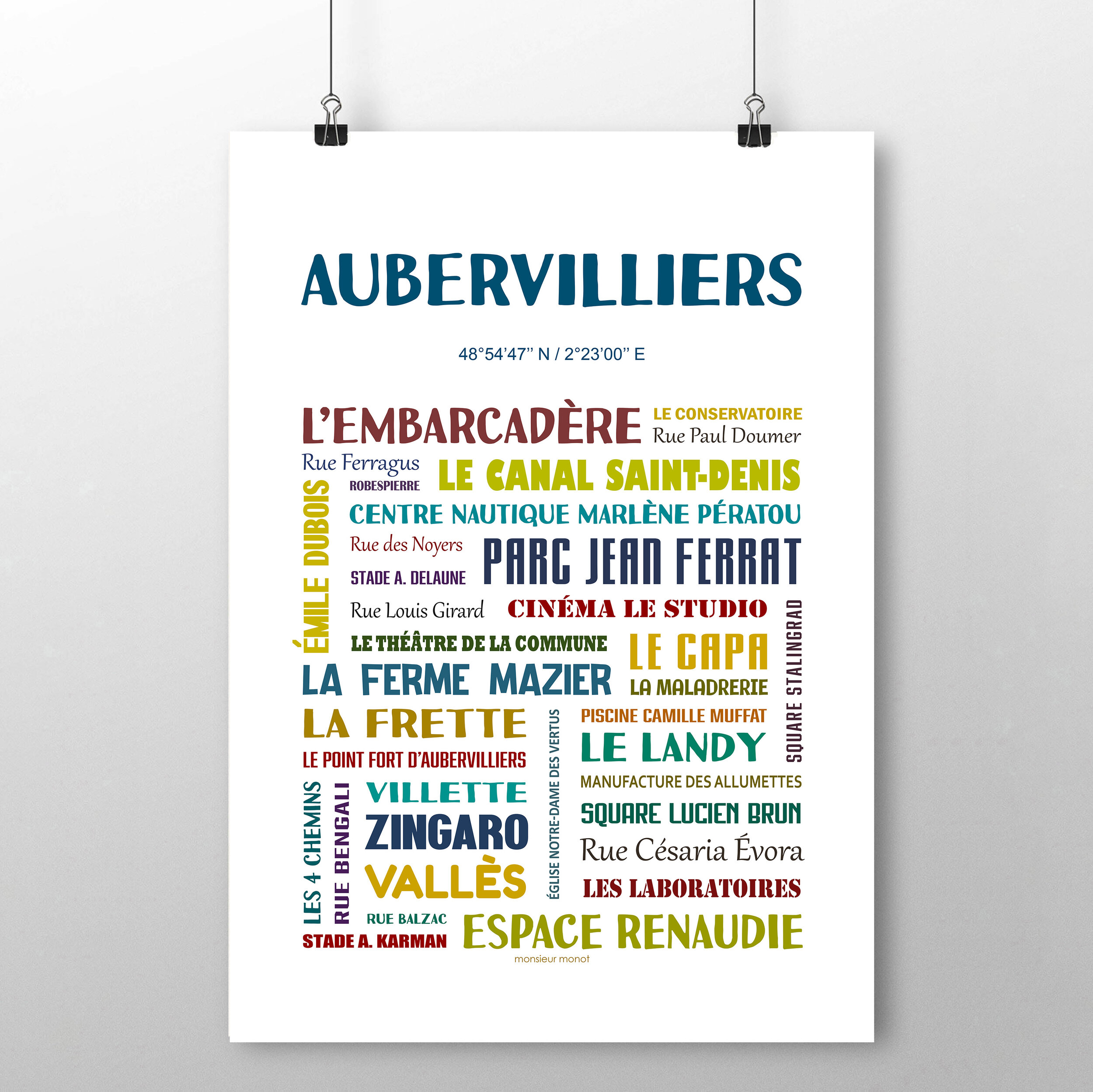 affiche Aubervilliers les quartiers 2
