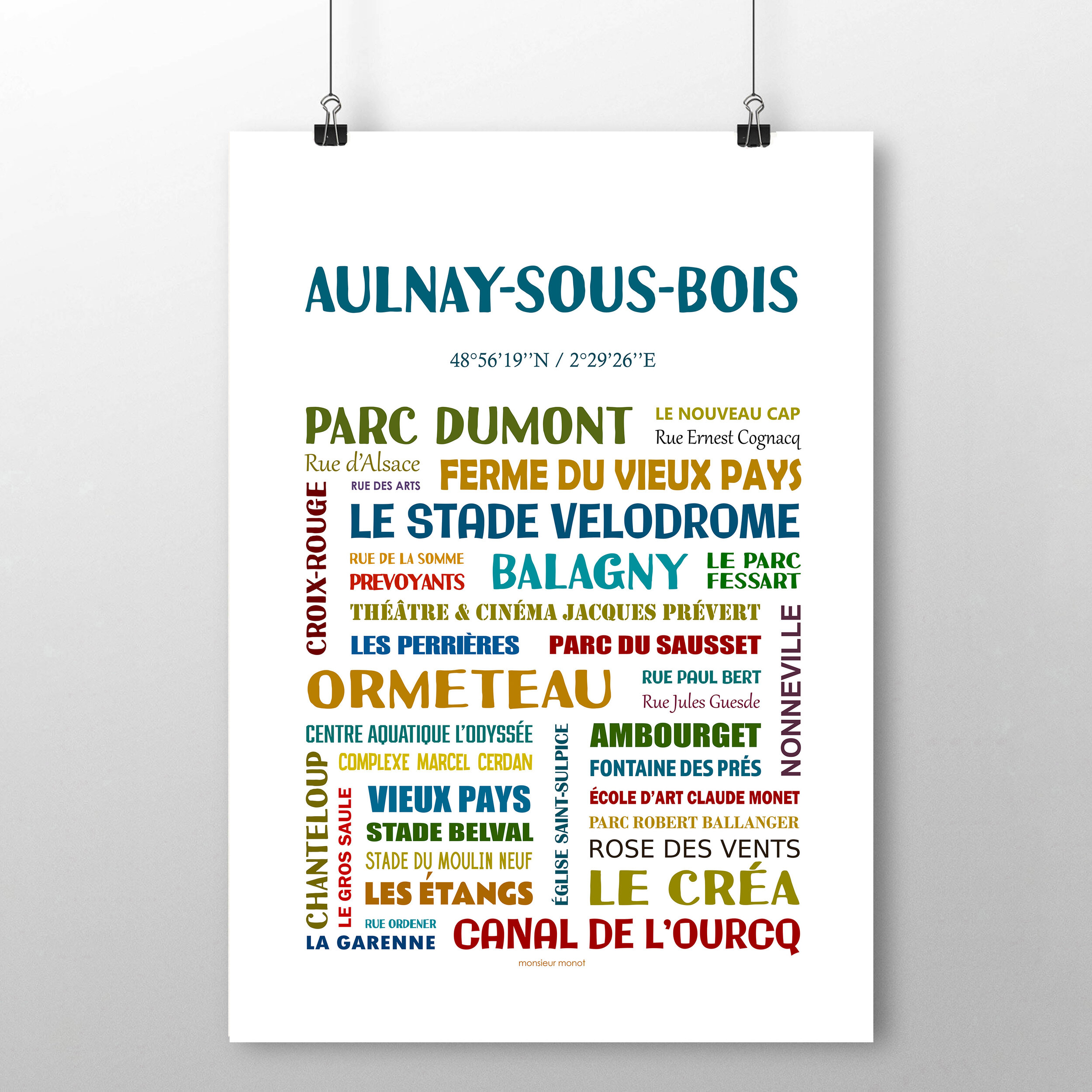 affiche affiche de Aulnay sous Bois les quartiers 2