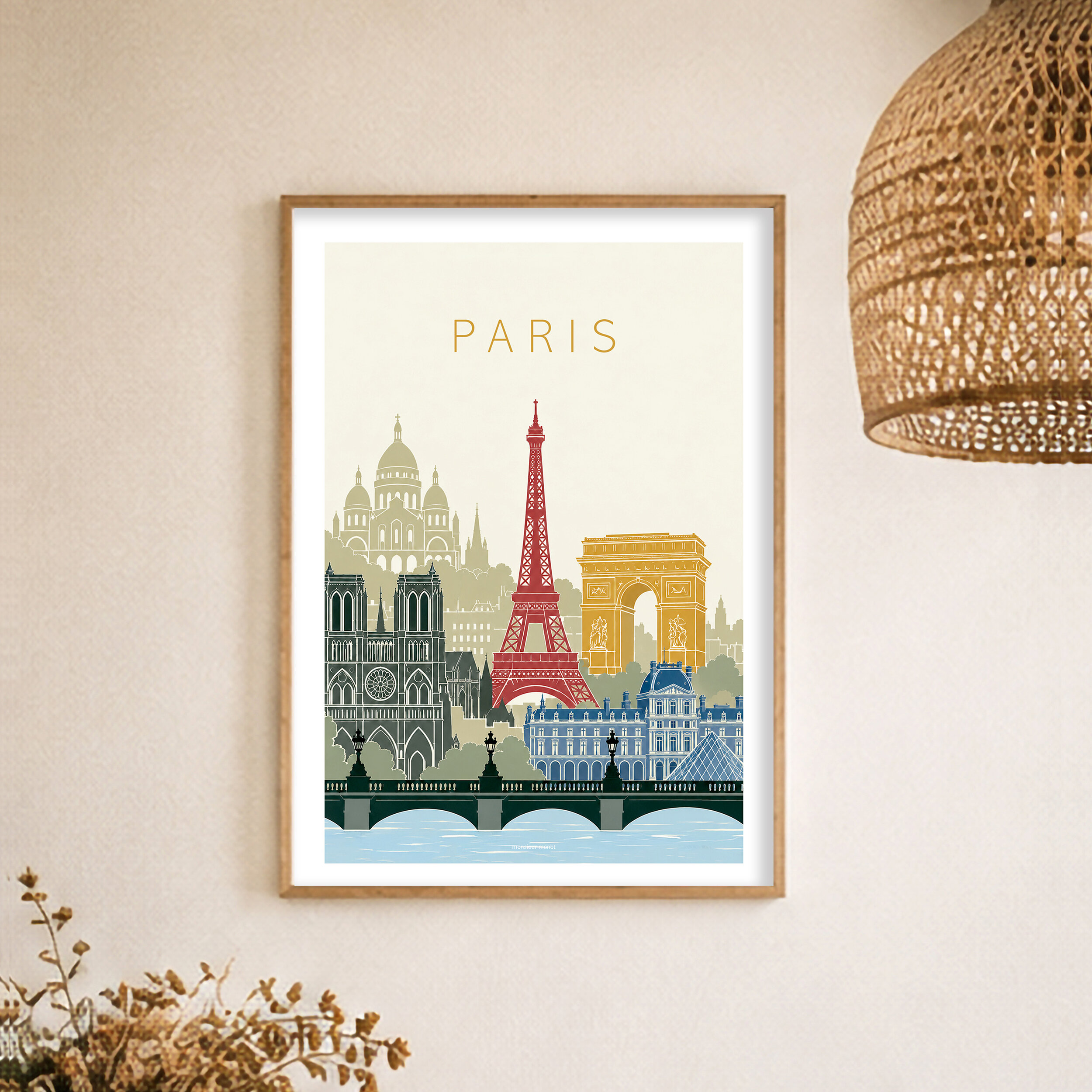 Affiche Paris Les Monuments