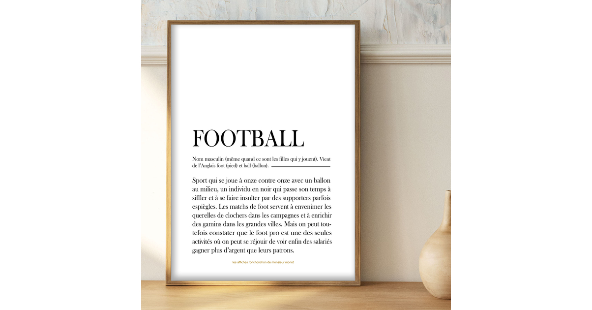 Affiche Poster illustrative football fan zone - equipe de France, cadeau fan de foot – Posters de nos régions