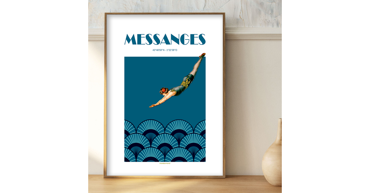 AFFICHE MESSANGES - BORD DE MER - TOUTES LES AFFICHES/AFFICHES LANDES ...