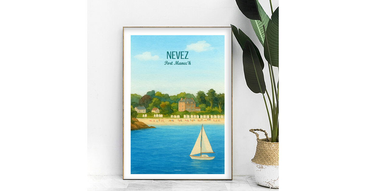 Manec AFFICHE NEVEZ - PORT MANEC'H - TOUTES LES AFFICHES/AFFICHES FINISTERE ...