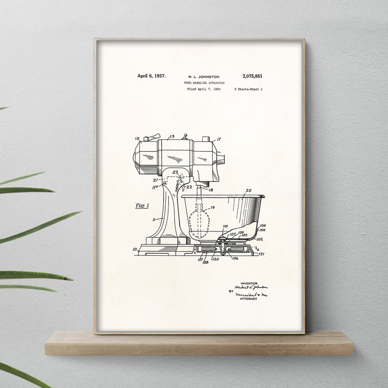 Affiche Brevet Robot Cuisine Toutes Les Affiches Affiches Inventions