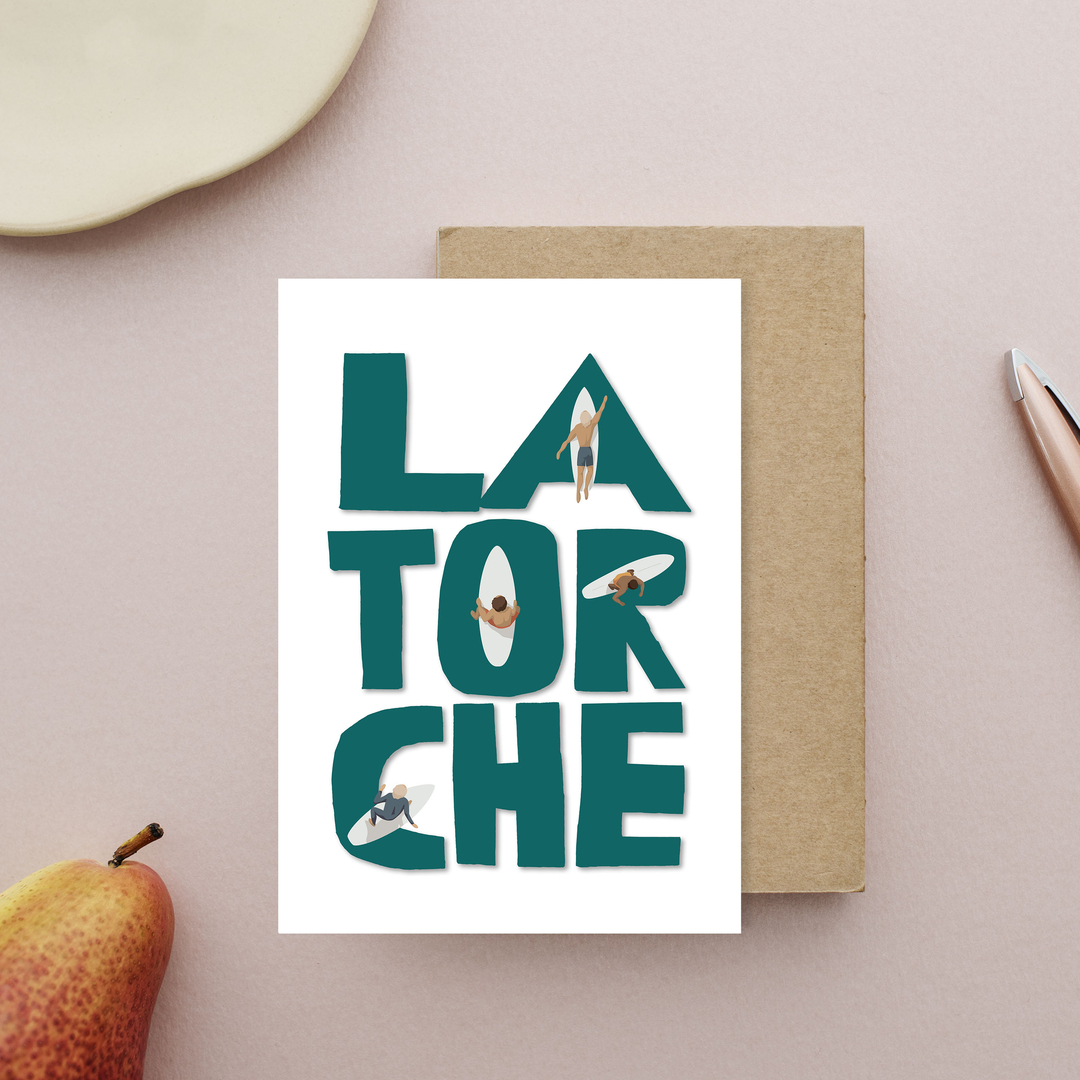 CARTE LA TORCHE - SURF - TOUTES LES AFFICHES/LES CARTES - monsieurmonot