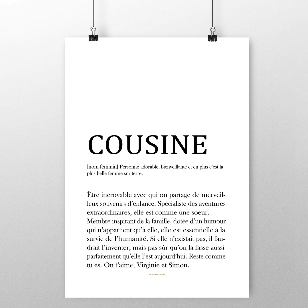 AFFICHE COUSINE TOUTES LES AFFICHES/AFFICHES FAMILLE monsieurmonot