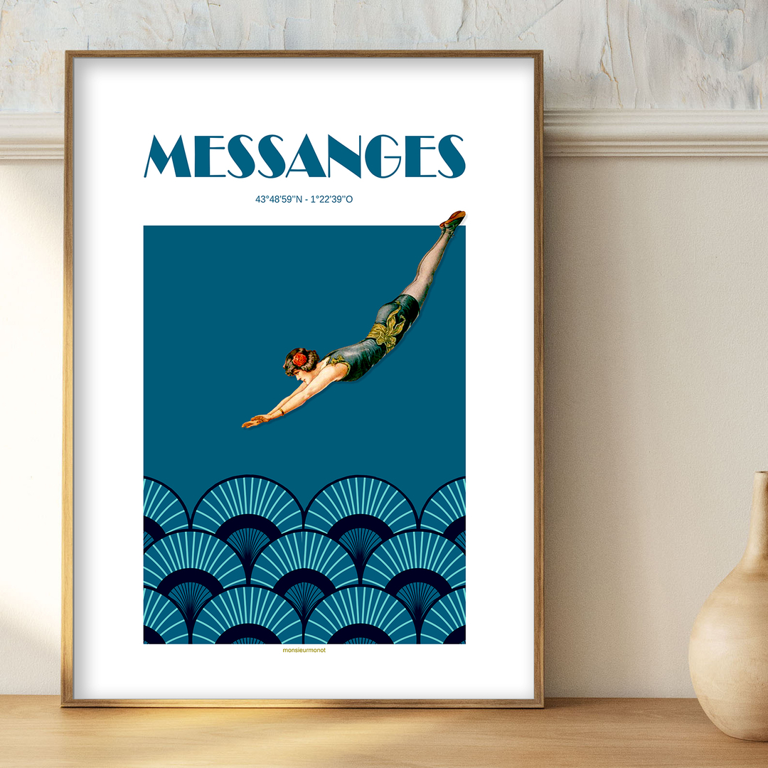 AFFICHE MESSANGES - BORD DE MER - TOUTES LES AFFICHES/AFFICHES LANDES ...