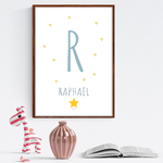 lettres bleu R