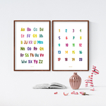 affiche alphabet et chiffres