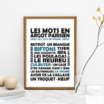 Les mots en argot parisien