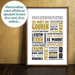 Affiche les Mots du Gouren jaune avec rond