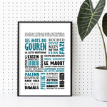 affiche les mots du gouren bleue