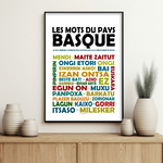 affiche Les mots du pays basque