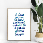 affiche Il faut sauver gateau basque