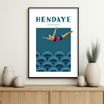 affiche Plongeuse hendaye