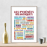 Affiche Les Pyrénées-Atlantiques - Les villes