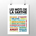 affiche Les Mots de la sarthe couleur 2