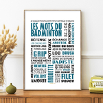 affiche Le Badminton bleu