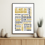 Affiche Le badminton jaune