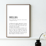 affiche Billig