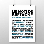 affiche Les mots de Bretagne Tome 2 bleu et noir 2