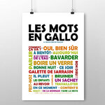 affiche Les Mots en Gallo - la traduction - couleur 2