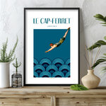 affiche le cap ferret bord de mer