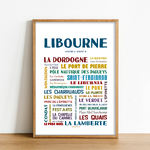 Affiche de Libourne les quartiers