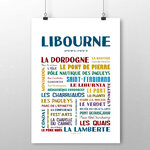 affiche de LIBOURNE Le pont de pierre 2