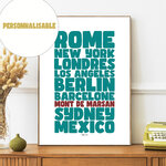 affiche villes celebres personnalisable Mont de marsan