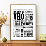Affiche les mots du velo 3