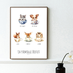 affiche famille tasse