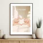 affiche coeur avec les doigts couple 1