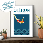 affiche plongeuse rayé 4