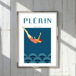 affiche Plongeuse rayée 2