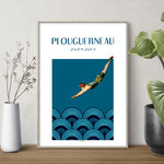affiche Plongeuse vintage 20
