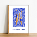 affiche Dinard plage du prieuré