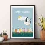 affiche Saint-Suliac bord de mer