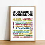 Affiche Les spécialités de Normandie